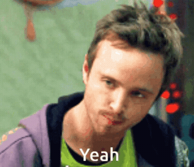 Man's Face With Yeah Text GIF