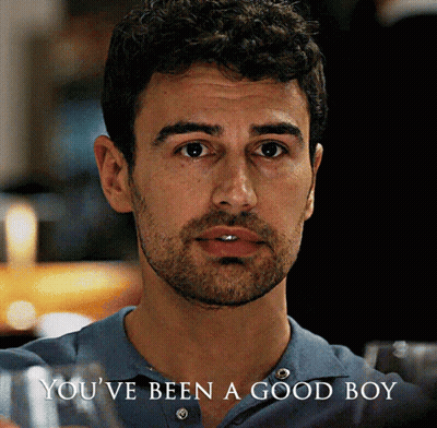Man's Face With You've Been A Good Boy GIF