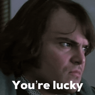 Man's Face With Youre Lucky GIF