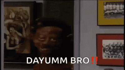 Man's Head Hanging On Wall With Dayumm Bro GIF