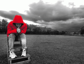 Man's Jacket Flashing Colors GIF