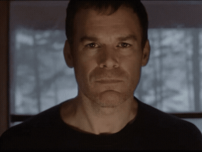 Man's Serious Close-Up GIF