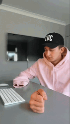 Man's Thumb Trick GIF