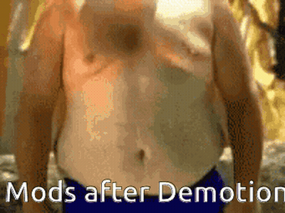 Man's Torso With Mods After Demotion GIF