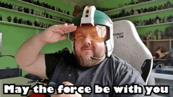 Man Salutes May The Force Be With You GIF