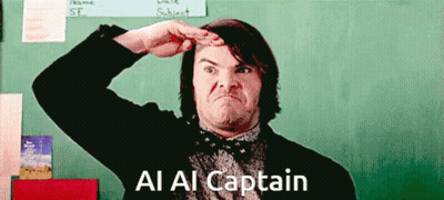 Man Saluting In Front Of Chalkboard AI AI Captain GIF