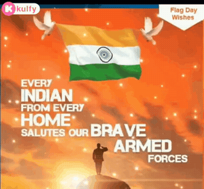 Man Saluting Indian Flag GIF
