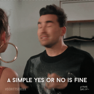 Man Saying A Simple Yes Or No Is Fine GIF