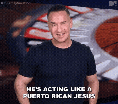 Man Saying Acting Like Puerto Rican Jesus GIF