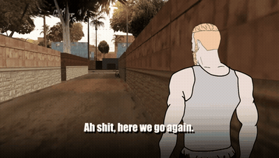 Man Saying Ah Shit Here We Go Again GIF