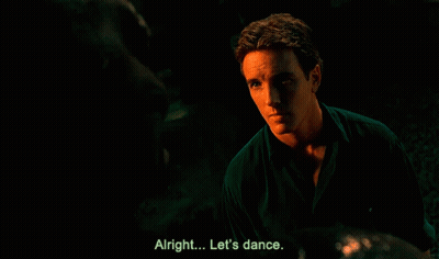Man Saying Alright Let's Dance In Dark Scene GIF
