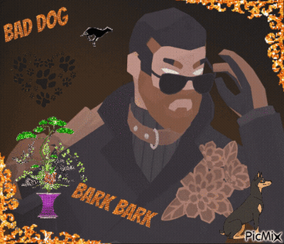 Man Saying Bad Dog Bark Bark GIF