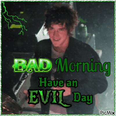 Man Saying Bad Morning Have An Evil Day GIF