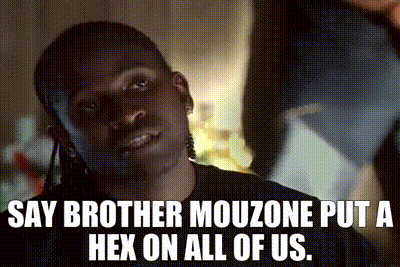 Man Saying Brother Mouzone Put Hex On All Of Us GIF
