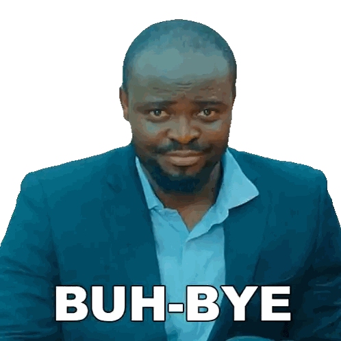 Man Saying Buh-Bye Sticker