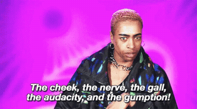 Man Saying Cheek Nerve Gall Audacity GIF