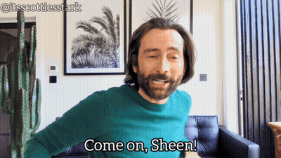 Man Saying Come On Sheen GIF