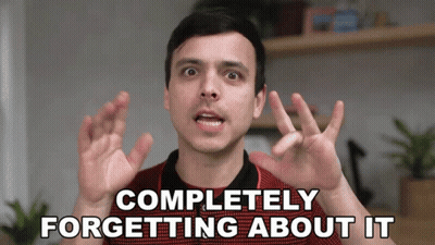 Man Saying Completely Forgetting About It GIF