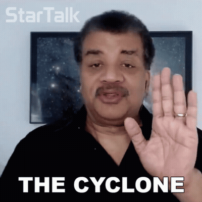 Man Saying Cyclone With Hand GIF
