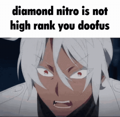 Man Saying Diamond Nitro Is Not High Rank You Doofus GIF