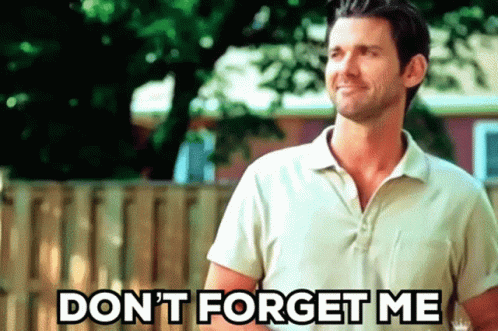 Man Saying Don't Forget Me At Wooden Fence GIF