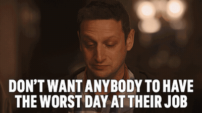 Man Saying Don't Want Anybody To Have Worst Day At Job GIF