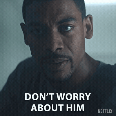 Man Saying Don't Worry About Him GIF