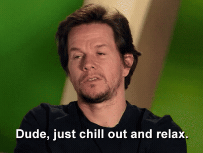 Man Saying Dude Just Chill Out And Relax GIF