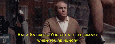 Man Saying Eat A Snickers You Get Cranky GIF