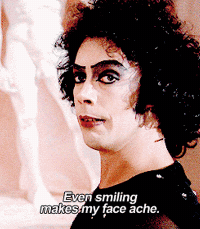 Man Saying Even Smiling Makes My Face Ache GIF