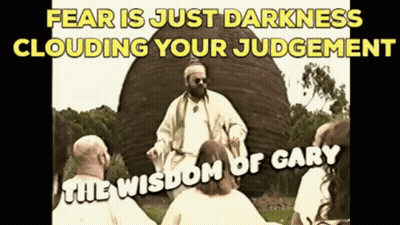 Man Saying Fear Is Just Darkness Clouding Your Judgement Wisdom Ga GIF