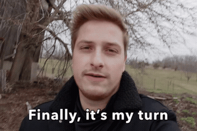 Man Saying Finally It's My Turn GIF
