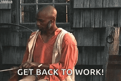 Man Saying Get Back To Work GIF