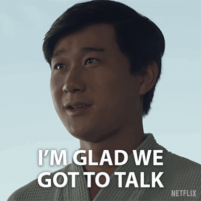 Man Saying Glad We Got To Talk Netflix Ad GIF
