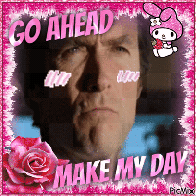 Man Saying Go Ahead Make My Day GIF