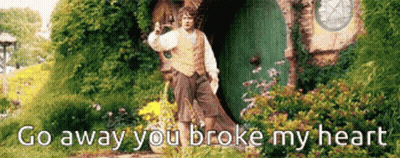 Man Saying Go Away You Broke My Heart GIF