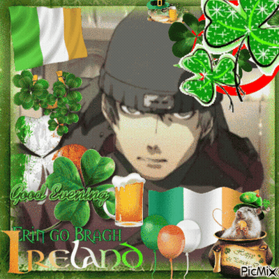 Man Saying Good Evening Erin Go Bragh Ireland GIF