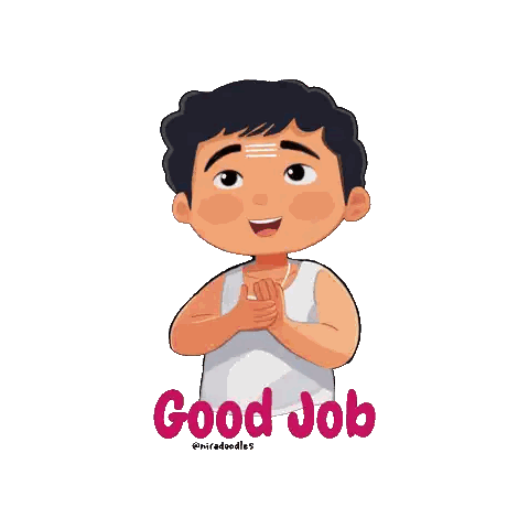 Man Saying Good Job With Folded Hands Sticker
