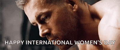 Man Saying Happy International Women's Day GIF