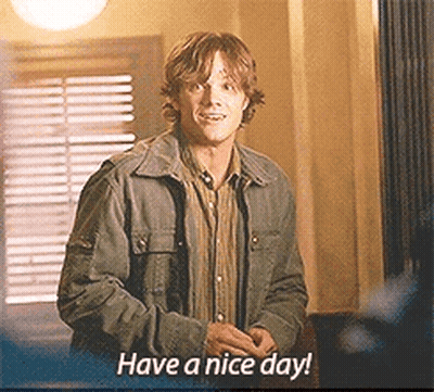 Man Saying Have a Nice Day