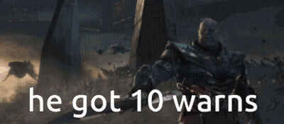 Man Saying He Got 10 Warns GIF