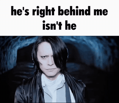 Man Saying He's Right Behind Me GIF