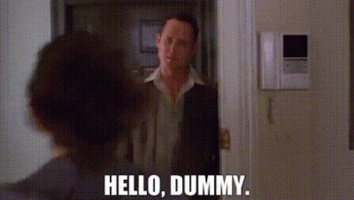 Man Saying Hello Dummy GIF