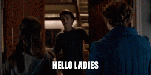 Man Saying Hello Ladies GIF