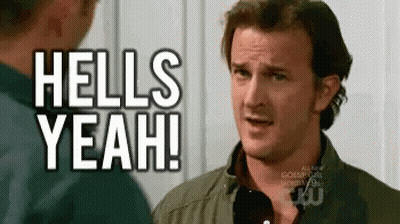 Man Saying Hells Yeah Next To Another GIF