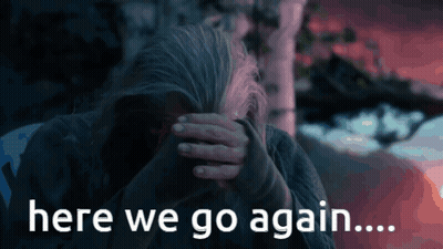 Man Saying Here We Go Again GIF