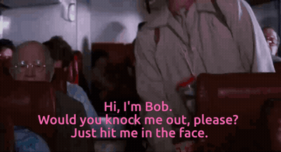 Man Saying Hi I'm Bob Knock Me Out Hit My Face GIF