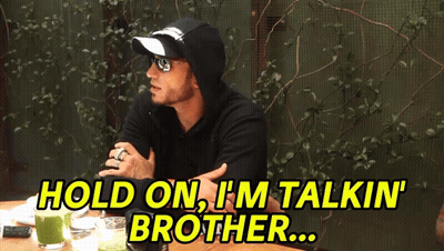 Man Saying Hold On I'm Talkin Brother GIF