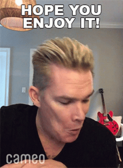 Man Saying Hope You Enjoy It In Front Of Guitar GIF