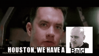 Man Saying Houston We Have A Bald GIF